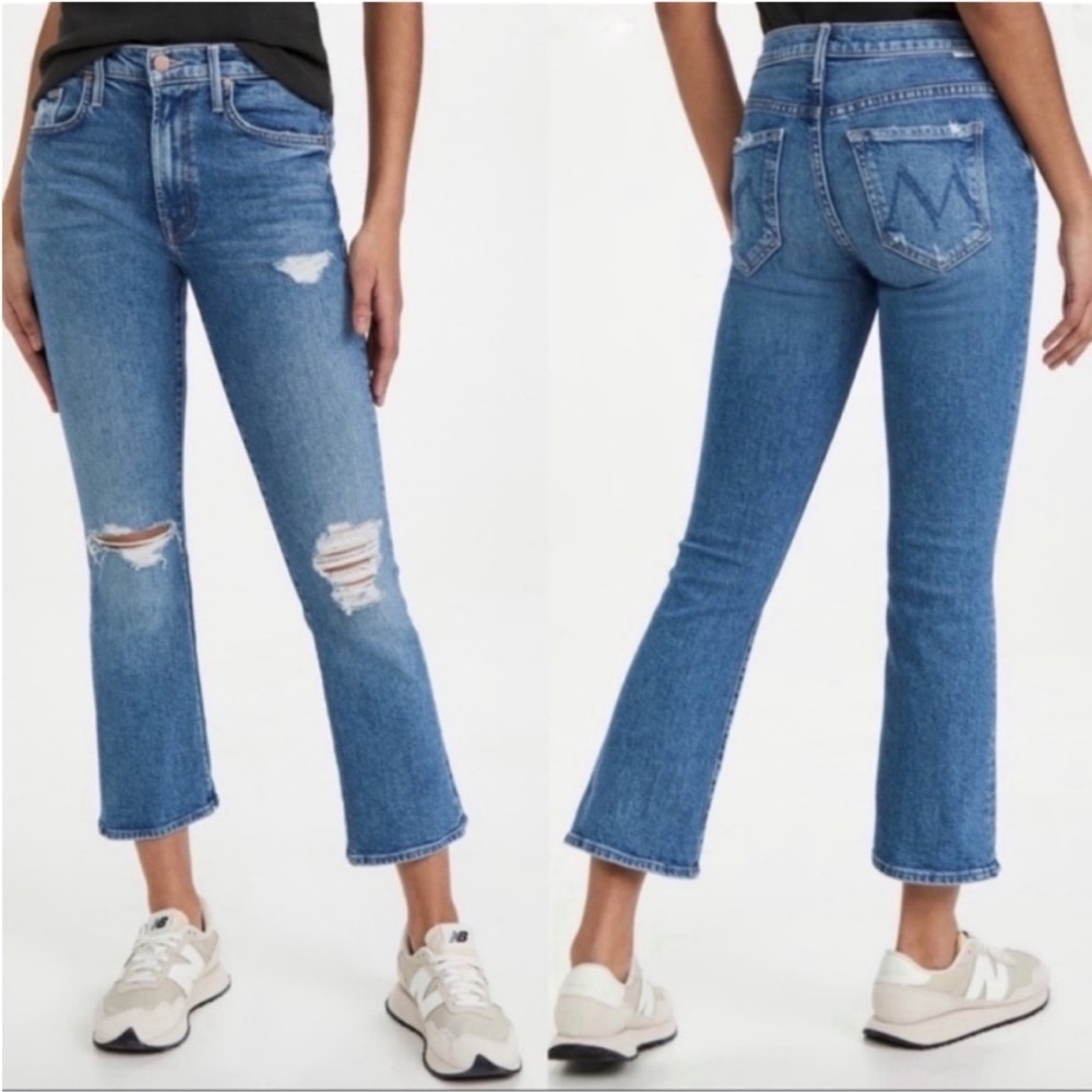 Mother Denim The‎ Insider Ankle in Bloom and Doom Jeans Medium Wash Size 25 - Picture 2 of 16